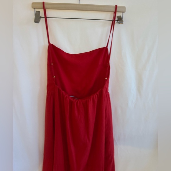 Show Me Your MuMu Julia Maxi Dress - Red Linen - Picture 9 of 13